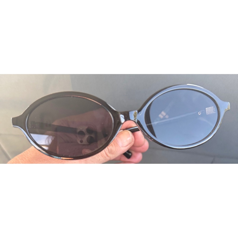 Sunglasses Women Edgy Black Good Oval Gold Studs E5181 Retro Y2K Minimalist hot